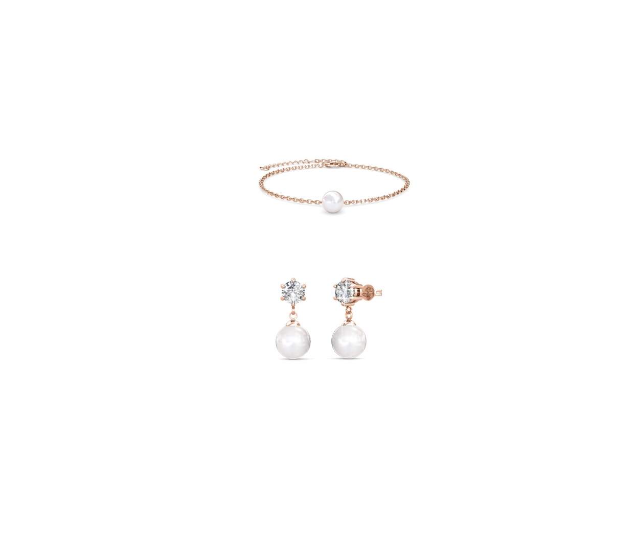 Parures Pauline Crystal Pearl, Perle d'Autriche, Cristal d'Autriche-1