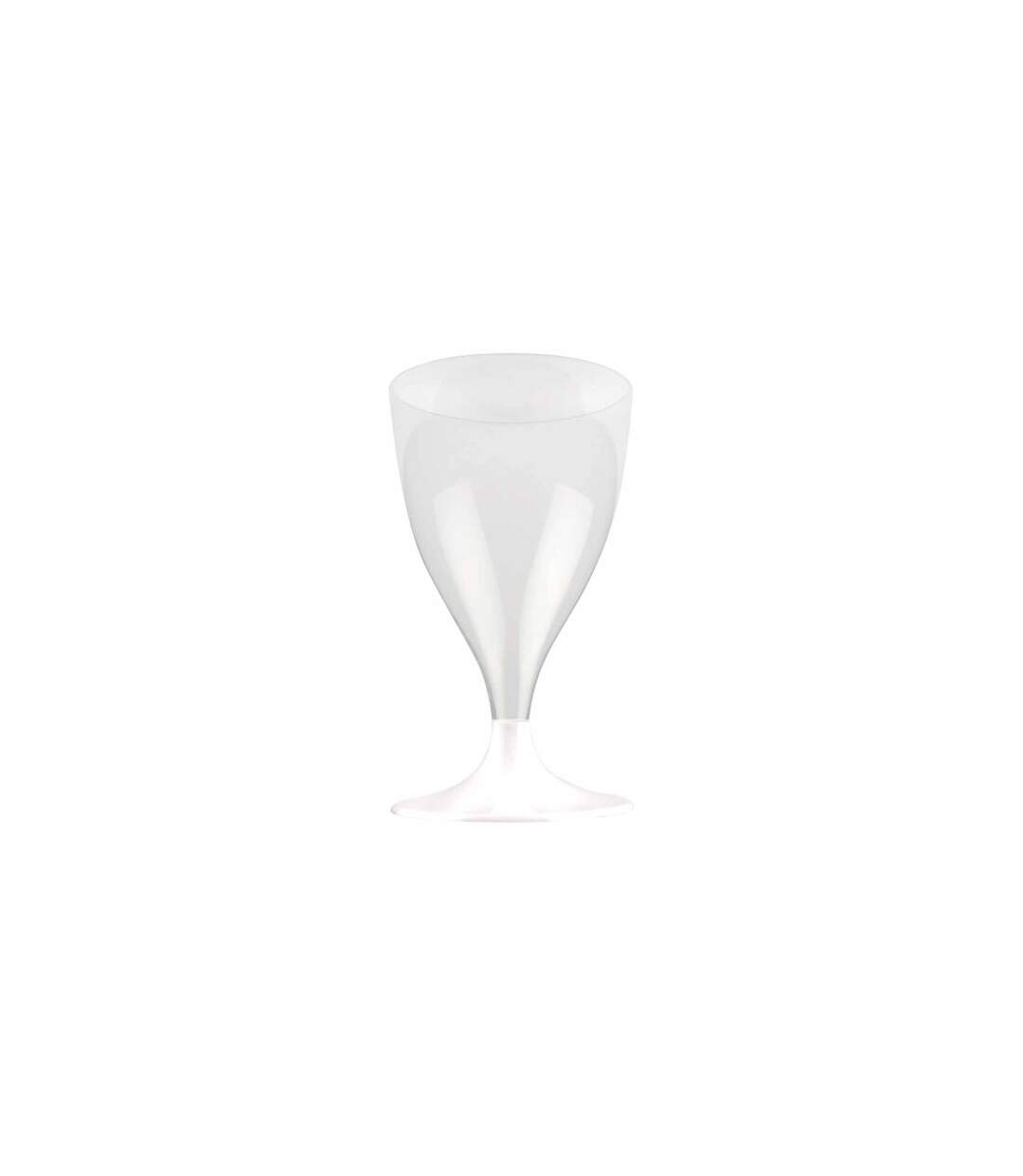 Lot de 6 Verres à Vin Réutilisable Plastique 18cl Blanc-2
