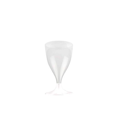 Lot de 6 Verres à Vin Réutilisable Plastique 18cl Blanc