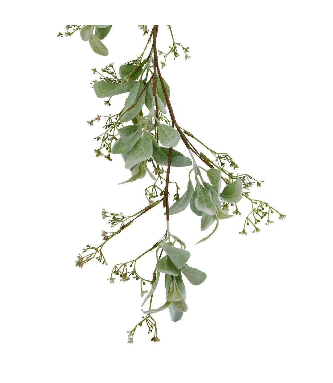 Lambs ear & wax flower artificial garland one size green Hill Interiors-2