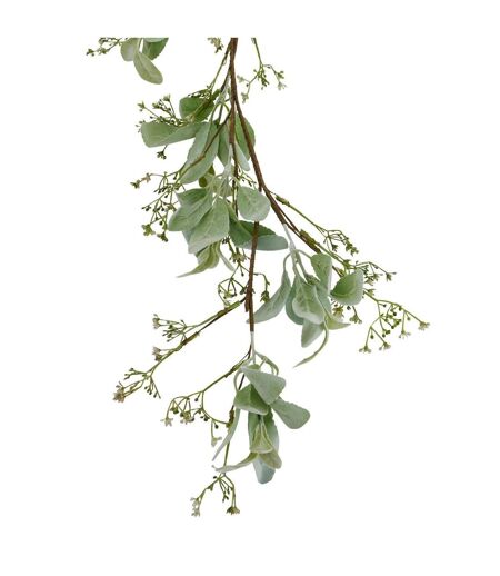Lambs ear & wax flower artificial garland one size green Hill Interiors