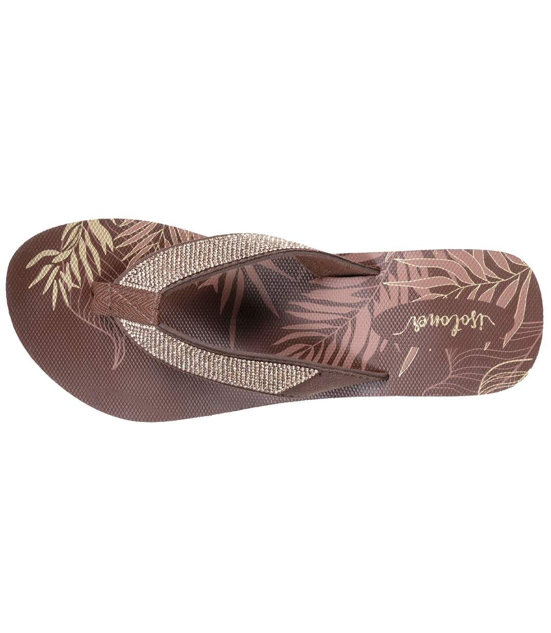 Isotoner Tongs femme talon 4 cm, semelle confortable et légère, sandale de plage, piscine-3