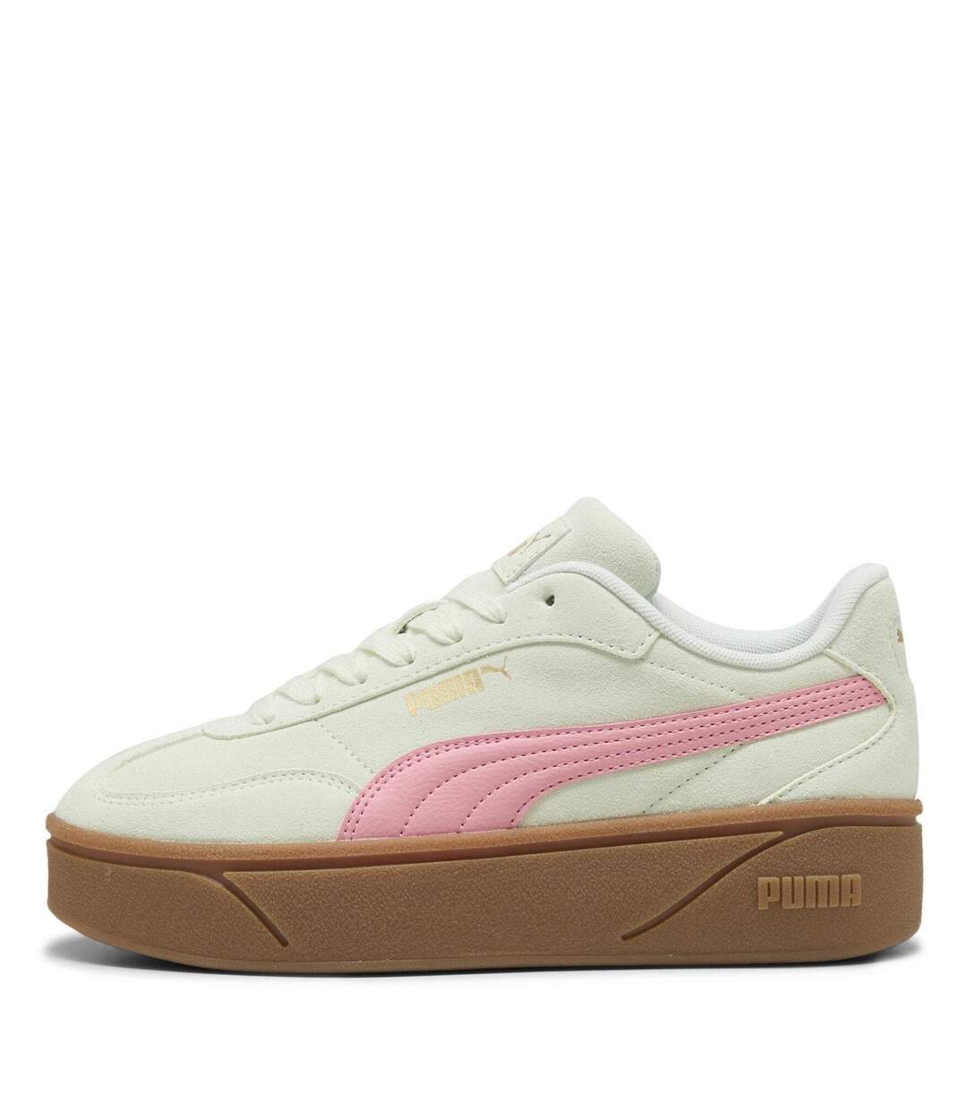 Womens/ladies Club Era Ii Suede Platform Trainers Frosted Pink Puma-2