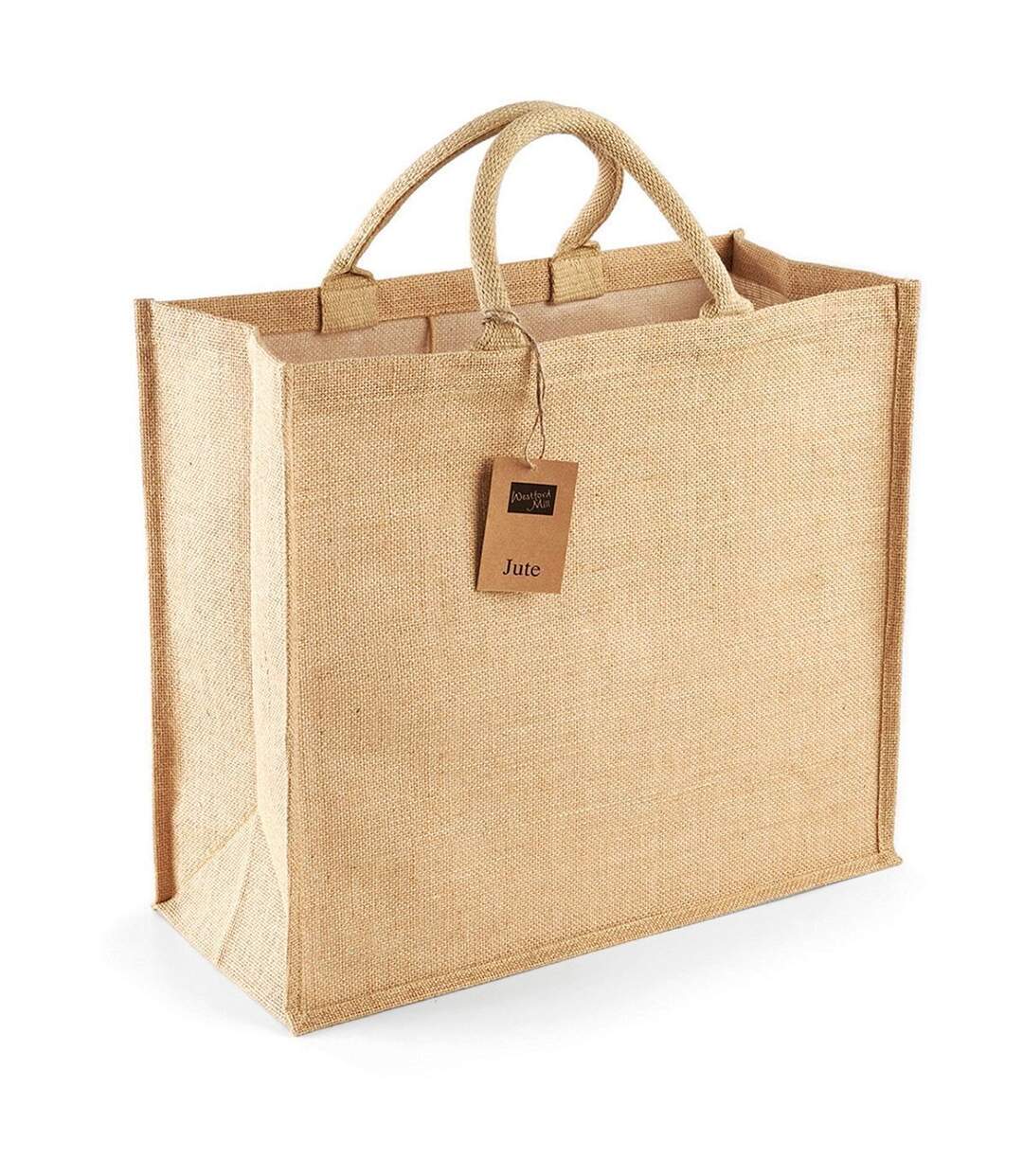 Cabas en toile de jute - W408 - beige naturel-2