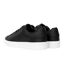 Mens kremes leather-look pu trainers black Duck and Cover-2