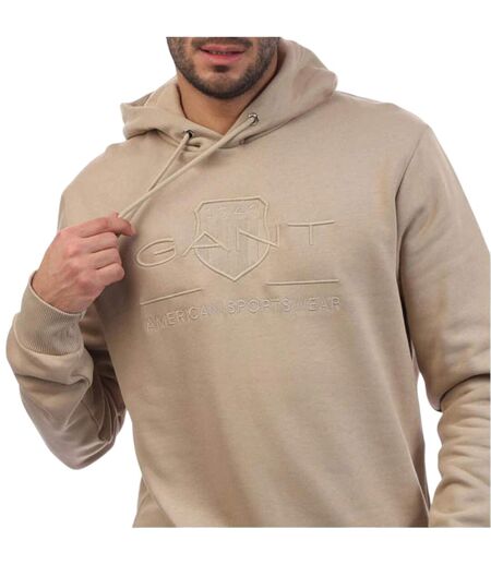 Sweat À Capuche Archive Shield Homme Beige Gant