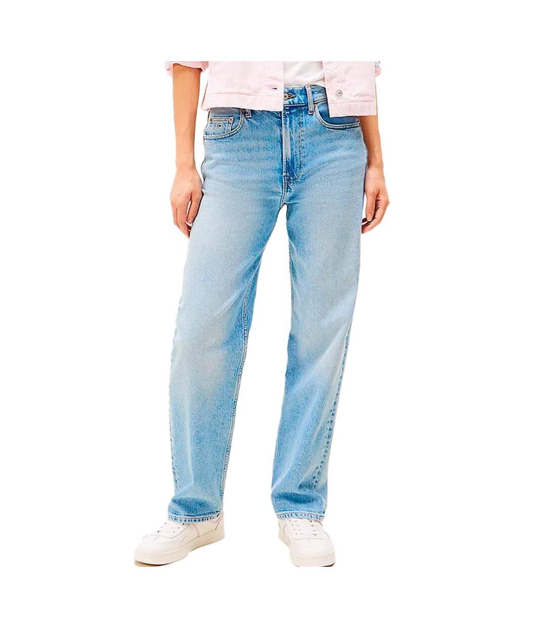 Jean bleu clair straight femme tommy hilfiger layla - w26-l32-1