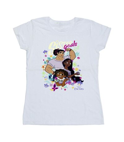 Disney - T-shirt ENCANTO SISTER GOALS - Femme (Blanc) - UTBI19492