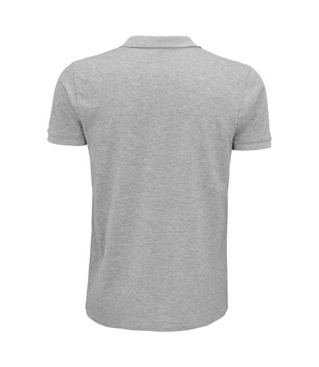 SOLS Mens Planet Pique Organic Polo Shirt (Grey Marl) - UTPC4362