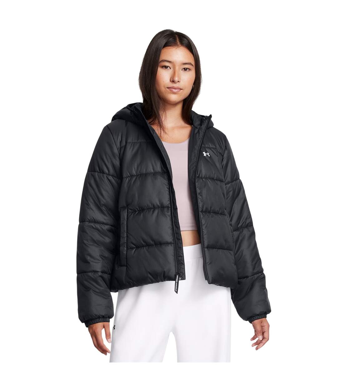 Womens/ladies Quilted Lightweight Tailored Puffer Jacket Black Under Armour-4