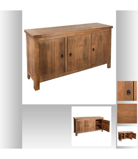 Buffet 3 portes en bois de Manguier Ajmal - Marron