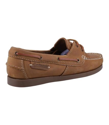 Womens/ladies waterlane leather boat shoes camel Cotswold