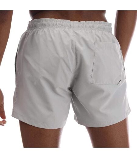 Mens Abas Logo Swim Shorts Grey Hugo