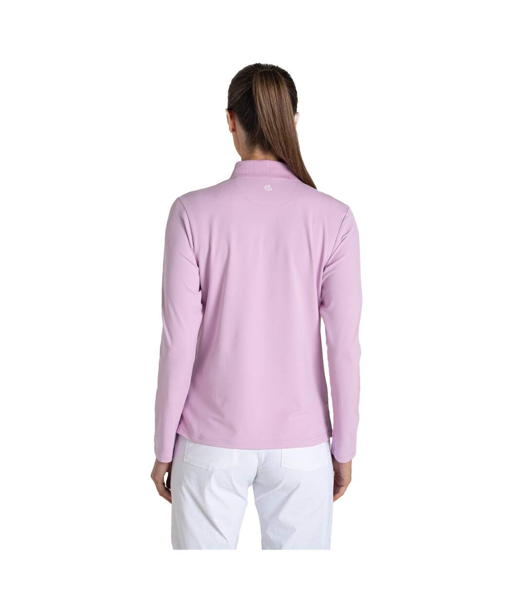 Womens/ladies Thornbury Nosilife Long-sleeved Golf Polo Shirt Orchid Craghoppers-3