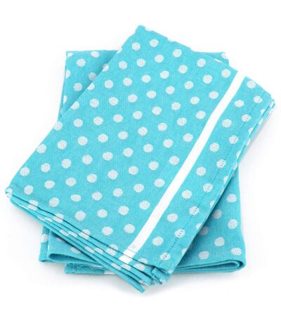 Lot de 2 torchons cuisine toile DOTS