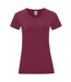 T-shirt Iconic Femme Bordeaux Fruit Of The Loom-1