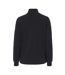 Womens/ladies French Terry Full Zip Jacket Black Cottover-2