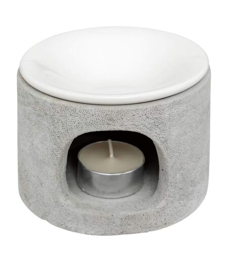 Brûle-Parfum en Ciment Olia 11cm Gris
