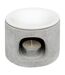 Brûle-Parfum en Ciment Olia 11cm Gris-1
