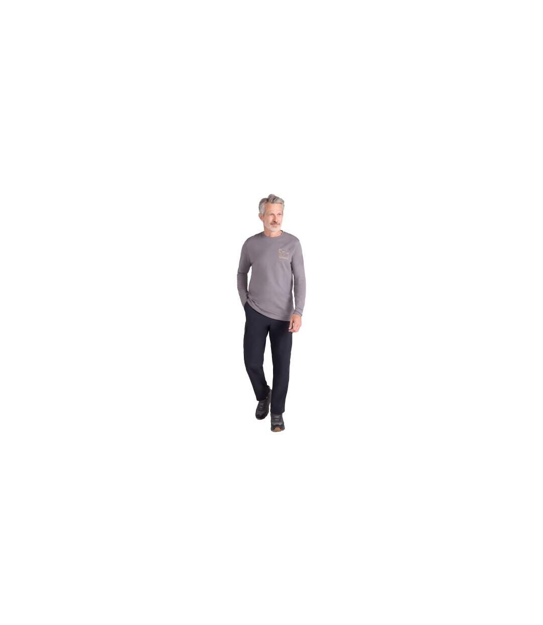 T-shirt Manches Longues Spirit Of Adventure Homme Charbon Mountain Warehouse-1