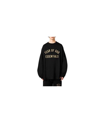Mens Cotton Jersey Relaxed Fit T-shirt Black Fear Of God Essentials