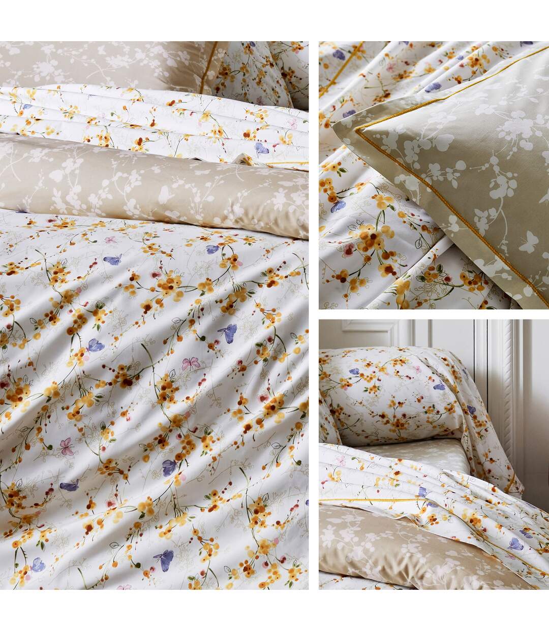 Drap housse imprimé percale de coton BEL AMOUR Bonnet de 40 cm