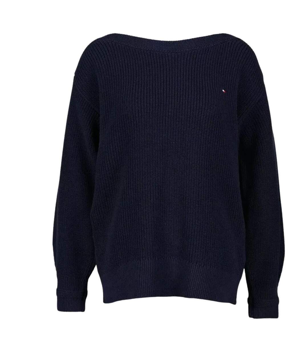 Sweat Motif/style Côtelé Femme Bleu Marine Tommy Hilfiger-1