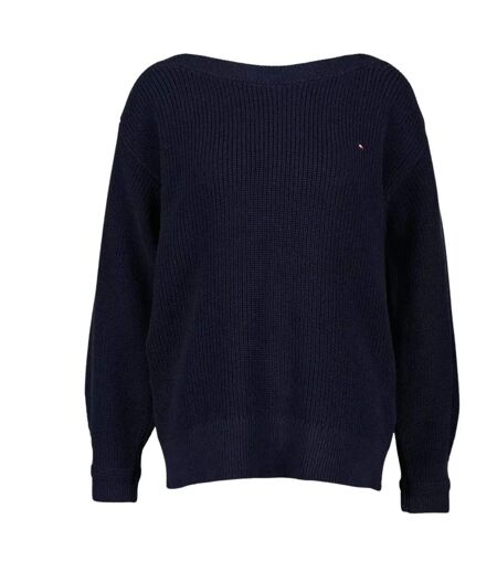 Sweat Motif/style Côtelé Femme Bleu Marine Tommy Hilfiger