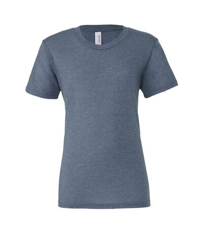 Adults unisex tri-blend t-shirt denim Bella + Canvas