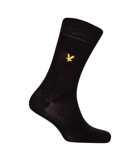 Lot De 5  Paires De Chaussettes Motif/style Logo Brodé Core Homme Noir Lyle & Scott