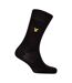 Lot De 5  Paires De Chaussettes Motif/style Logo Brodé Core Homme Noir Lyle & Scott-2