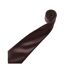Premier Mens Plain Satin Tie (Narrow Blade) (Brown) (One Size) - UTRW1152-2