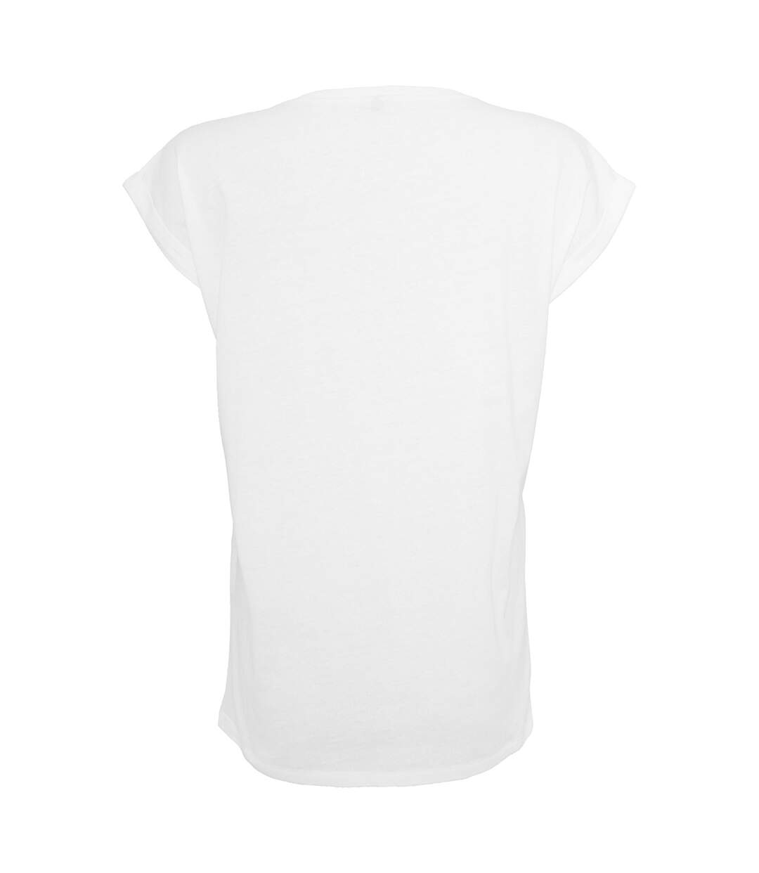 Build Your Brand Womens/Ladies Extended Shoulder T-Shirt (White) - UTRW5675-2