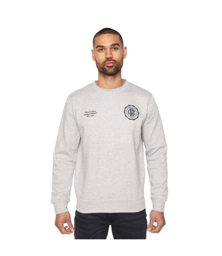 Mens Keyaan Crew Neck Sweatshirt Grey Marl Duck And Cover