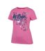 Womens/ladies Classic Butterfly Flowers T-shirt Pink Marl Lee Cooper-3