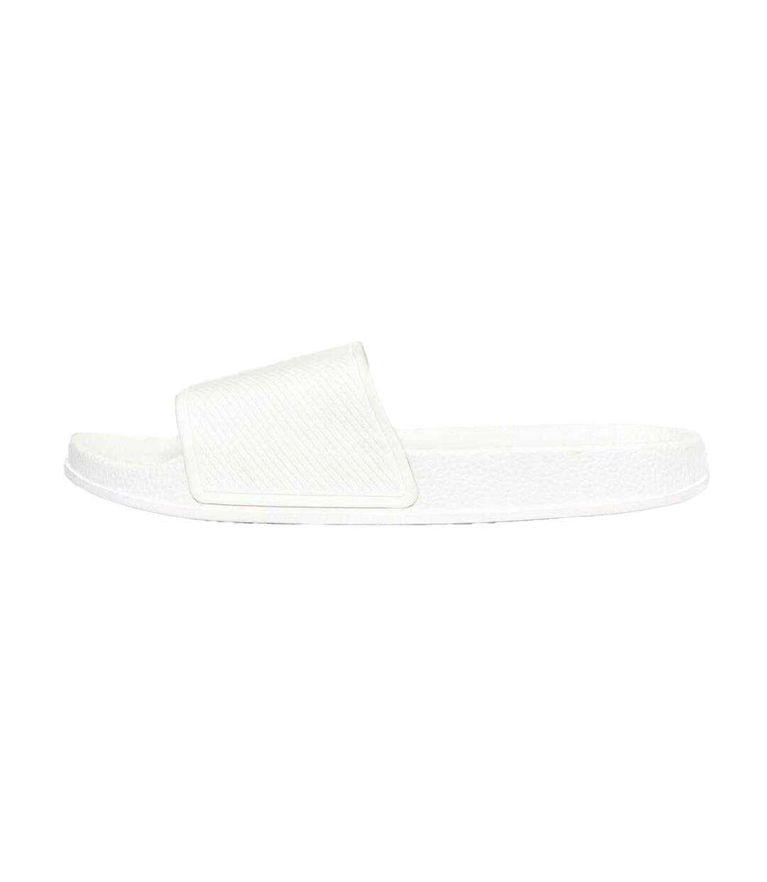 Mens Arlo Slides White Threadbare-2