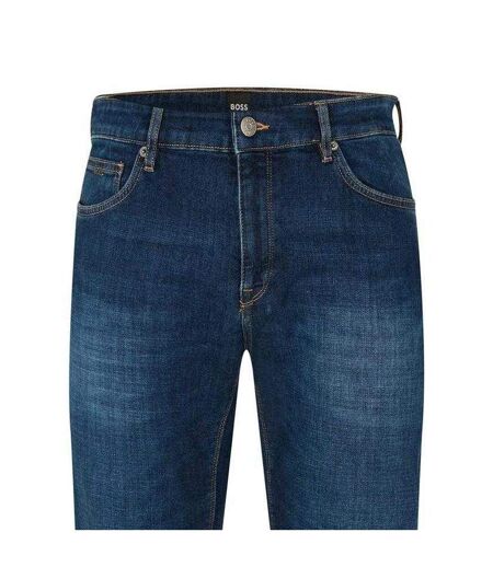 Mens Maine3 Denim Tapered Jeans Navy Boss