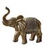 Statuette Déco Éléphant 21cm Doré-1