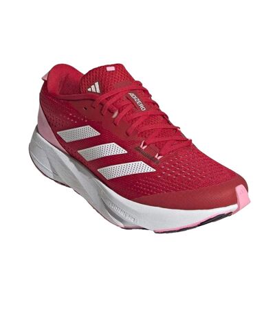 Womens/ladies Adizero Running Trainers Red White Adidas