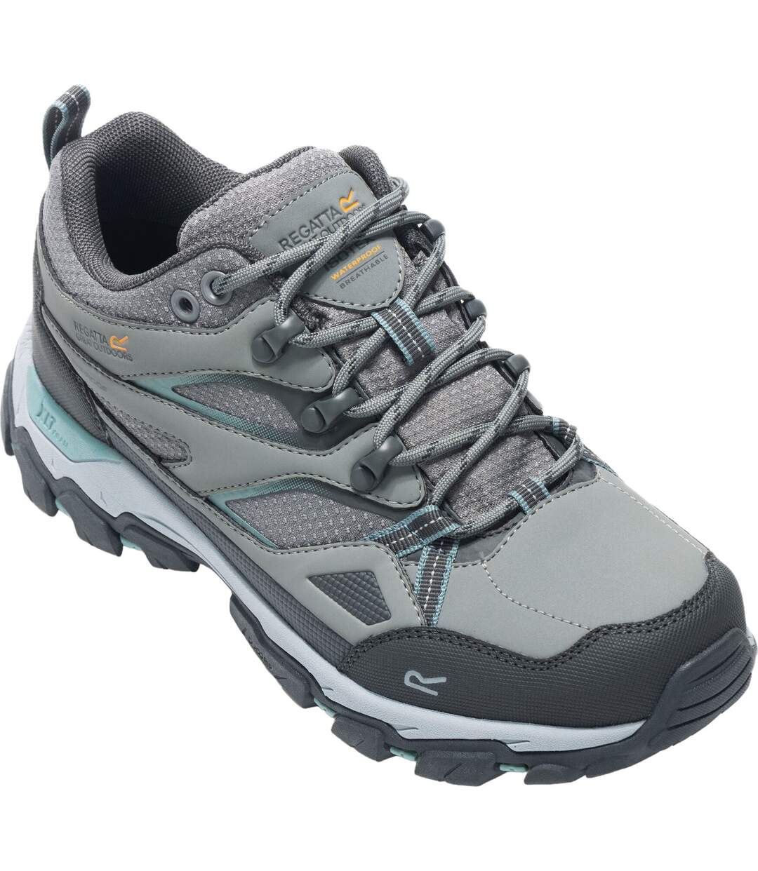 Womens/ladies Holcombe Iii Low Walking Shoes Dark Steel Ivy Moss Regatta-1
