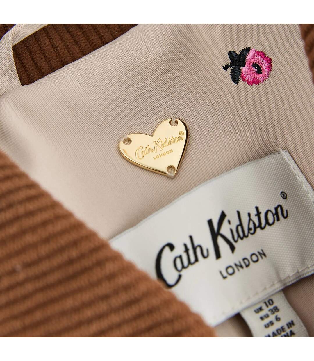 Womens/ladies Rose Trench Coat Tan Brown Cath Kidston-4