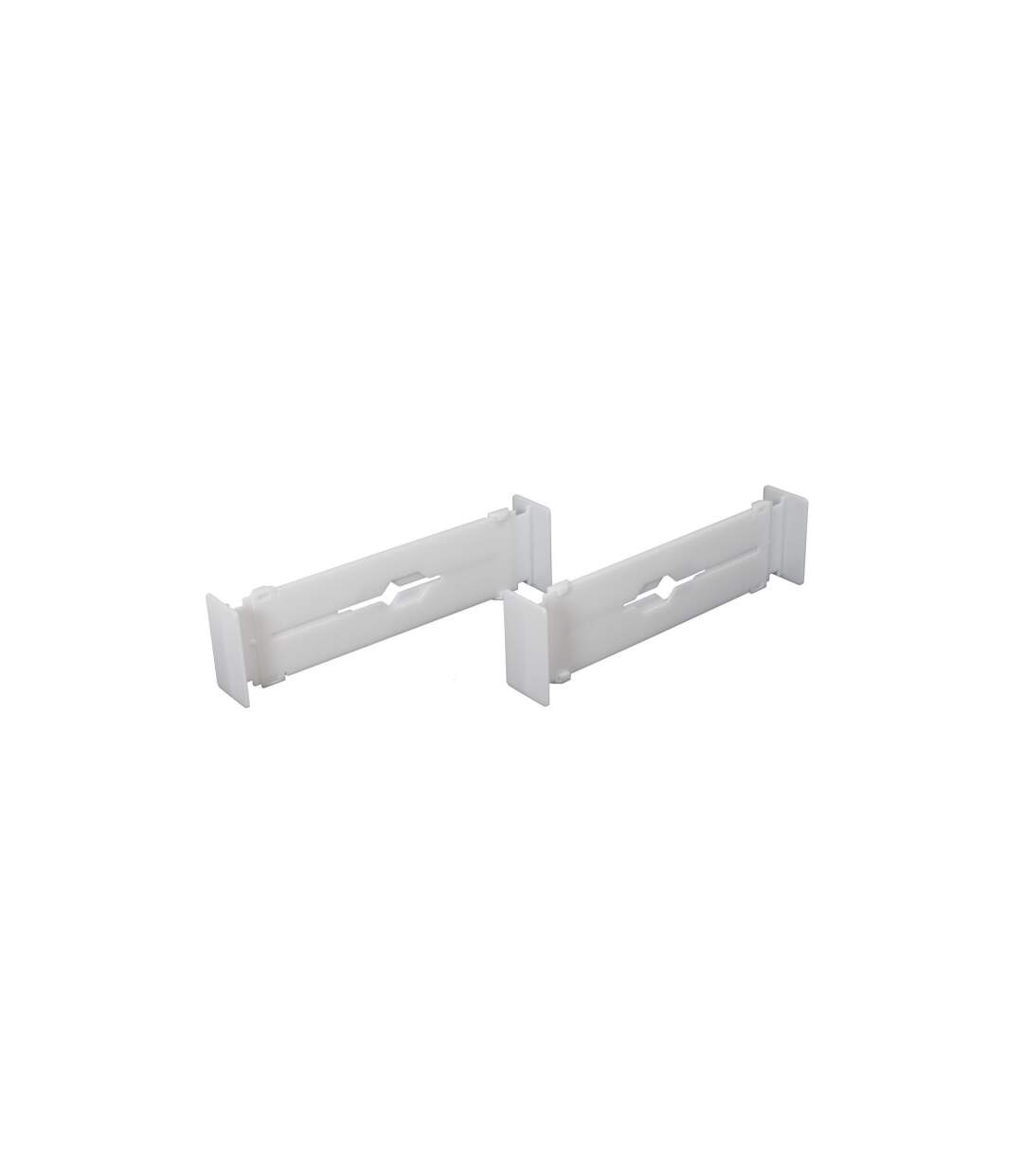 Lot de 2 Séparateurs de Tiroir Extensible 32cm Blanc-1