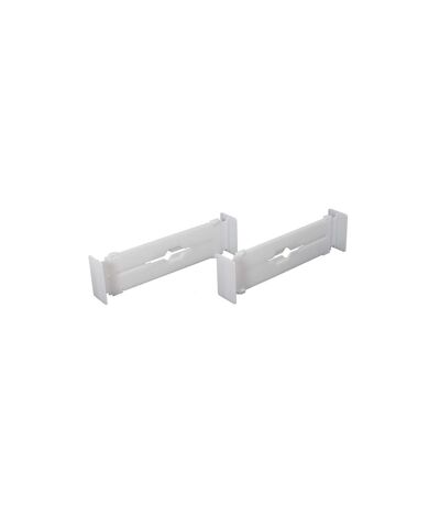 Lot de 2 Séparateurs de Tiroir Extensible 32cm Blanc