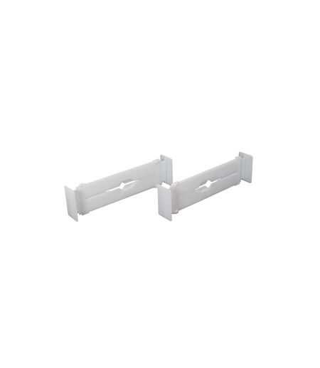 Lot de 2 Séparateurs de Tiroir Extensible 32cm Blanc
