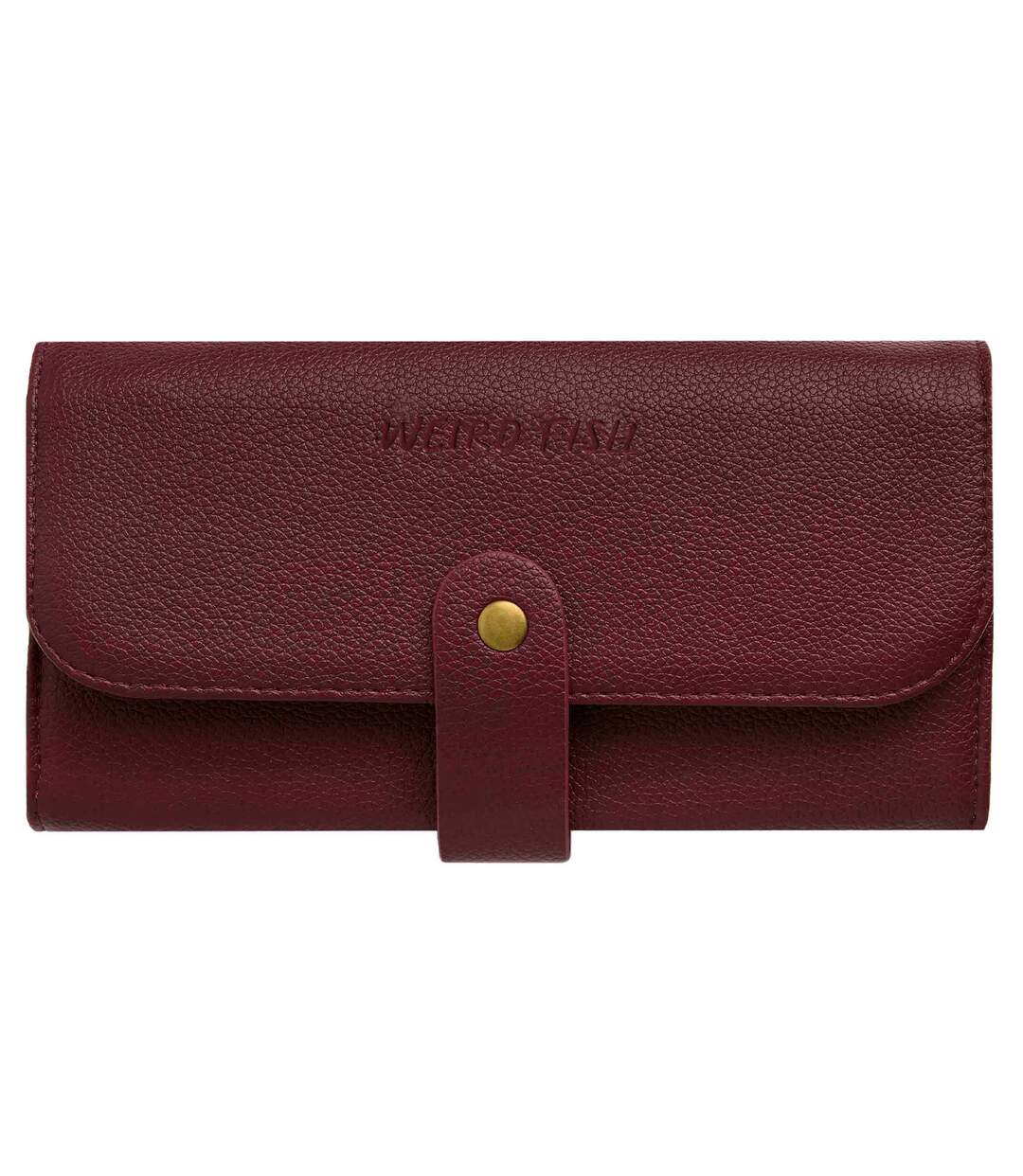 Almila plain vegan leather purse one size mulled wine Weird Fish-1