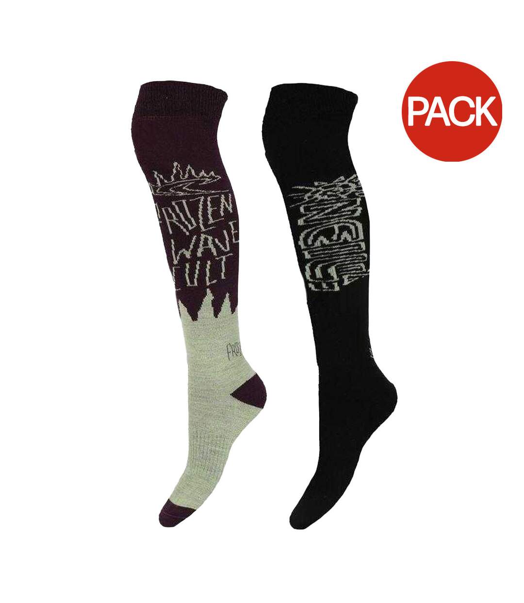 Chaussettes De Ski Motif/style Ondulé Adulte Beige Vert O´Neill-1