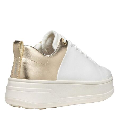 Baskets d spherica ecub femme blanc / doré clair Geox