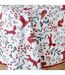 Nappe Imprimé Forestine 150x240cm Blanc & Rouge-2