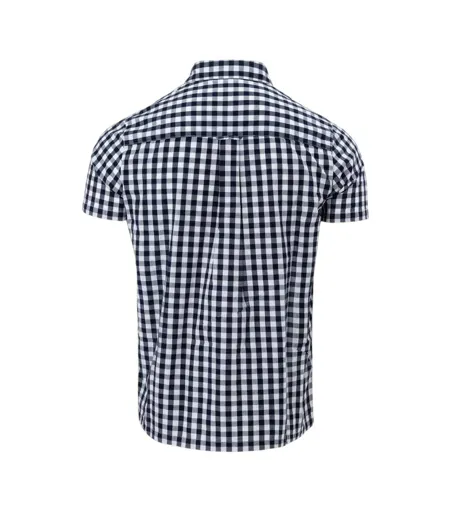 Chemise Manches Courtes Motif/style À Carreaux Homme Bleu Marine Blanc Lee Cooper