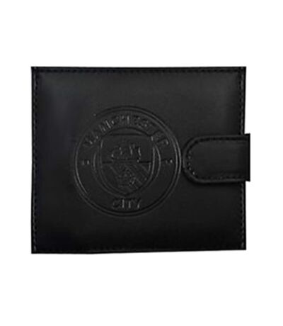 Manchester City FC Mens RFID Embossed Leather Wallet (Black) (One Size)